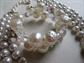 Vintage Faux Pearl Multi Strand Necklace And Memory Wire Bracelet