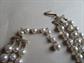 Vintage Faux Pearl Multi Strand Necklace And Memory Wire Bracelet