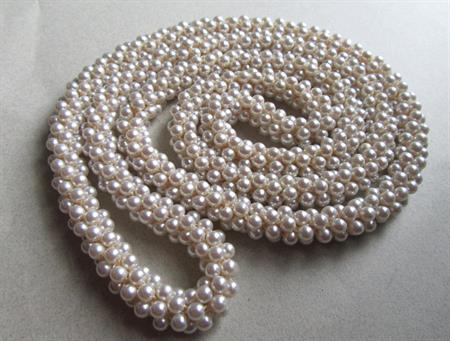 Vintage Rope Pearl Necklace 
