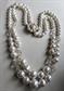 Vintage Faux Pearl Crystal Necklace 1950's Jewelry