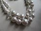 Vintage Faux Pearl Crystal Necklace 1950's Jewelry