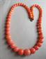 Orange Swirl Lucite Necklace Vintage Jewlery