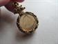 Vintage Glass Intaglio Pendant Jewelry Part