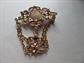 1980's Rhinestone And Chains Jacket Pin Brooch