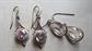Two Pairs Crystal Pierced Earrings