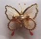 Monet Faux Pearl Butterfly Pin Brooch Vintage Jewelry