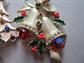Two Vintage Christmas Pins Bells and Tree