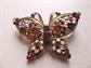 Rhinestone Flower Butterly Pin Brooch