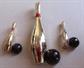 Vintage 1950's Bowling Pin and Ball Pins Lady Bowler