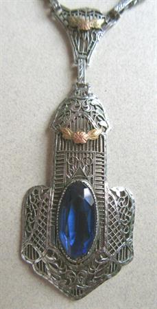 Vintage Art Deco Filigree Necklace