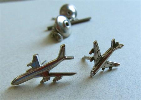 Two Vintage Airplane Or Jet  Tie Tacs Pilot Men's Jewelry