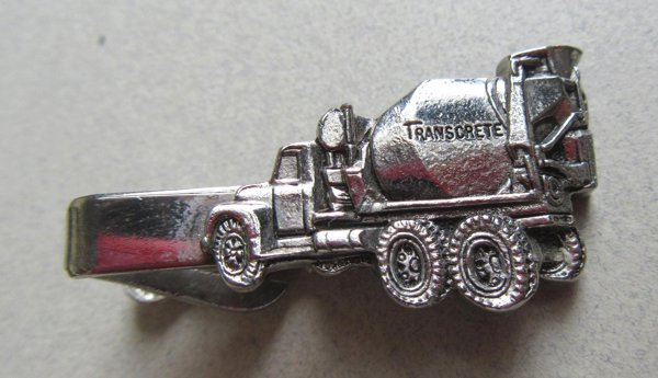 Vintage Transcrete Cement Mixer Truck Tie Clip 