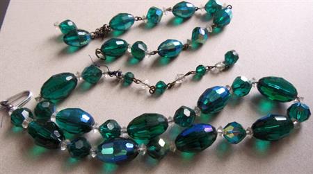 Vintage Electric Blue Crystal Beads For Jewelry Making Crafting