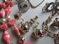 Vintage Jewelry Lot Pins Earrings Necklace