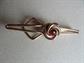 Vintage 1940's Swank Garnet Glass Tie Bar Men's Jewelry