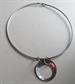 Vintage Mod Style Sterling Silver Hoop Necklace Fine Jewelry