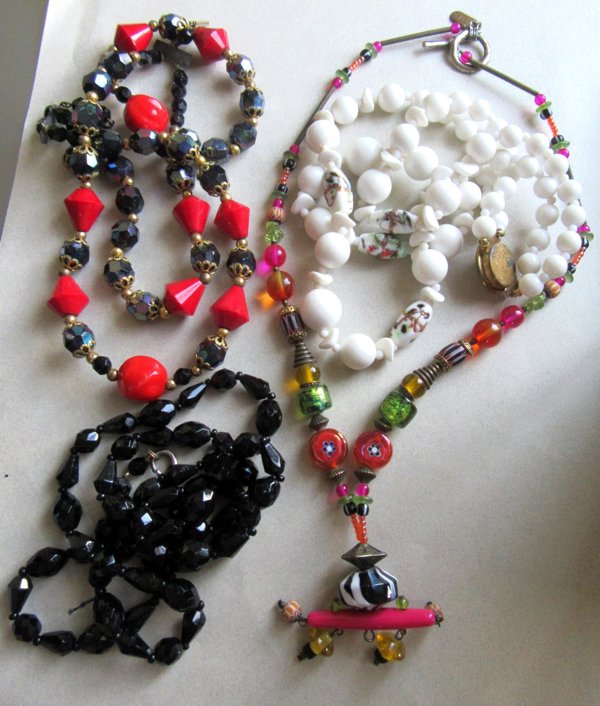 Vintage Glass Beads Lot Jewelry Making Supplies