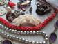Vintage Jewelry Parts Lot Glass Mother of Pearl Doo Dads and More