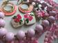 Vintage Mod Pink Jewelry Lot Earrings Necklaces