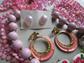 Vintage Mod Pink Jewelry Lot Earrings Necklaces