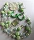 Vintage Green Jewelry Lot Glass Necklace Earrings Pin