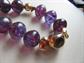 1980's Chunky Purple Gold Necklace Free Earrings Mr's Roper
