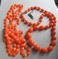 Mod Vintage And Up Orange Jewelry Lot Necklaces Berebi Earrings 