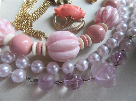 Vintage and Up Pink Jewelry Lot