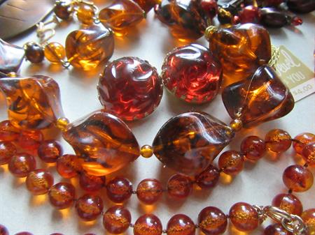 Vintage Jewelry Lot Lucite Glass Copper