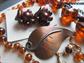 Vintage Jewelry Lot Lucite Glass Copper