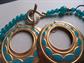 Vintage Blue Jewelry Lot Lucite Necklace Earrings Bangle