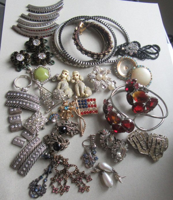 Rhinestone Harvest Lot Destash Repair Repurpose Jewelry Making