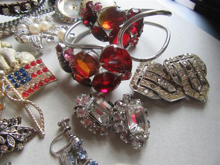 Rhinestone Harvest Lot Destash Repair Repurpose Jewelry Making