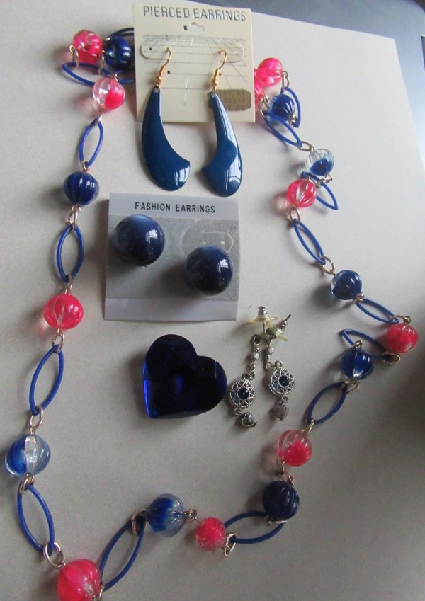 Vintage Mod Lucite Necklace Lucite Heart Pin & More!