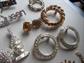 vintage Rhinestone Pin Brooch Lot Earrings 