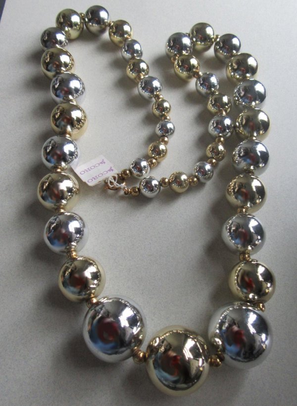 Vintage Coro Pegasus? Silver And Gold Tone Necklace Mrs. Roper