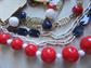 Vintage Red White blue Jewelry Lot