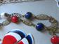 Vintage Red White blue Jewelry Lot