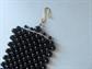 Vintage Wide Black Lucite Beaded Choker Necklace