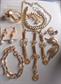 Vintage Jewelry Lot Egyptian Revival Necklace Earrings Pins Bracelet