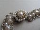 Vintage 1950's Faux Pearl Bib Choker  Necklace and Free Pin