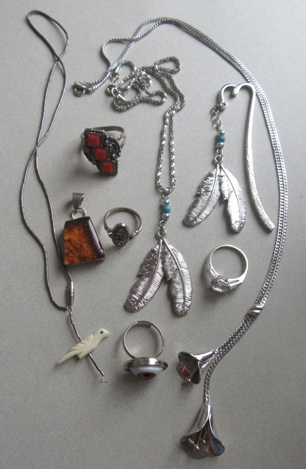 Sterling Silver Pendant and More Jewelry Lot