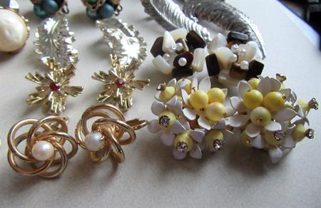 Vintage Clip Earrings Lot 
