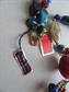 Vintage Multi Color Lucite Tassel Necklace With Coronet Tags