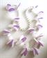 Vintage 1980's Frosted Purple Lucite Necklace