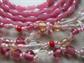 Vintage Pink Glass Beads Lot Jewelry Making Supplies
