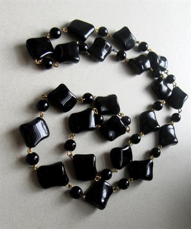 Vintage Baroque Blass Glass Link Necklace