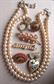 vintage Jewelry Lot Glass Pearls Mosaic  Pins Brooches