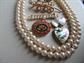 vintage Jewelry Lot Glass Pearls Mosaic  Pins Brooches