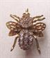 Crystal ? Bee Figural Pin Brooch